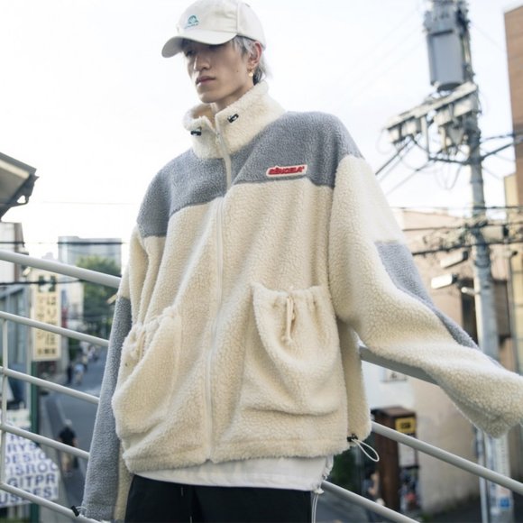 SENCE LA White Contrast Fleece Jacket - Picture 7 of 8